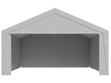 Carport Replacement Canopy, 6x 3.6 m Potable Garage Tent Top Tarp with Sidewalls, UV-Resistant & V952-CKPB12X20FTHX72QR001V0