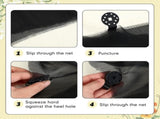 400 Pcs Black Shade Cloth Plastic Clips Round Sunshade Net Fixing Clip Fabric Clips for Garden Anti V1258-DP02-C-2253