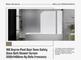 180 Degree Pivot Door 6mm Safety Glass Bath Shower Screen 1200x1400mm By Della Francesca V63-830121