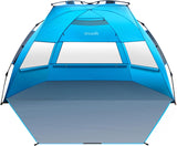 OutdoorMaster Pop Up 3-4 Person Beach Tent X-Large - Easy Setup, Portable Beach Shade Canopy Folding V1168-OM-VA8L-BTNF