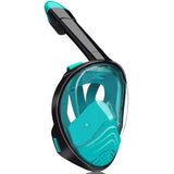 Blue Full Face Snorkel Mask Swimming Breath Dry Diving Goggle Scuba Glass Anti-Fog AU L V201-W12783339