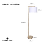 Sarantino 90-Degree Modern Arc Floor Lamp LMP-MLM-50430