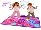 Keezi Double Player Dance Mat for Kid Rechargeable Electronic Dance Game Pad with Bluetooth, 4 Modes DMAT-DOUBLE-USB-BK