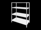 Modular Wire Storage 90x35cm Steel Shelving Chrome With Fixed Legs For Garage Warehouse Or Kitchen V63-841121