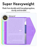 24Pack Binder Pocket, Super Heavyweight Plastic Binder Folders Tight Closure Folders with Pockets V1107-120-32743-MLT-24PACK