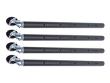 4PCS Furniture Legs with Caster Wheels Heavy Duty Carbon Steel Table Leg Extender Riser for Cabinet V1294-YM0901-3116240004512