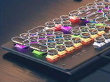 Black Magenta RGB mechanical keyboard, colourful keyboard, marquee light keyboard, gaming keyboard V1347-888-MAG-63685