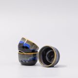 Sake Set for Four 330ml Black Blue Glaze V637-C1095