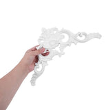4Pcs White Decorative Corner Trim Moulding Faux Plaster Ceiling Floral Ornament for Home V1370-AZ4-17279