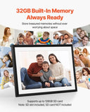 260 mm Digital Picture Frame 32GB IPS Touchscreen Wi-Fi Photo Frame V952-CKPSZXK101IN5B6VN001V3