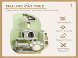 CARLA HOME Large Cat Tree Tower for Indoor Cats with Plush Perch, Cat Condo, Natural Sisal LSB-36394