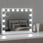 Embellir Makeup Mirror 58x45cm Hollywood Vanity with LED Light Tabletop White MM-E-FRAME-5846LED-WH