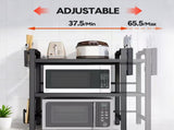 3-Tier Microwave Stand Oven Rack Height Adjustable and Extendable Stainless Steel Kitchen Storage V985-MICROWAVESHELF