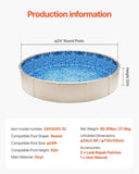 VEVOR Round Pool Liner 24ft Unibead Style Pool Liner 52in Wall Height V952-YCNCROUND24F10S1BV0