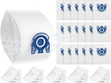 20 Pack 3D Airclean GN Vacuum Bags Compatible with Miele Classic C1, C1, C2, V1259-DP01-F-407