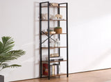 Metal Bookshelf, 6-Tier Industrial Bookcase, Tall Narrow Rustic Vintage Storage Bookshelf with Open V952-JSSJZFXJSM6C1HUL3V0