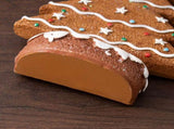 2 Pcs Charming Gingerbread Christmas Tree Figurine - Festive Resin Holiday V888-ELOSUNG27680
