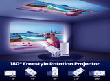 HY300 Pro mini portable projector, native 1280 * 720P support 4K / 350ANSI smart projector, with V1106-HRTY-001