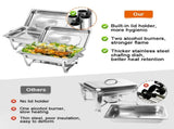Alston 9L Chafing Dish Set, Premium 410 Stainless Steel Buffet Warmer, Bain Marie Food Server with XFYA-BW-1T