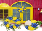 Christmas Wreath,Front Wreath Yellow And Blue Wreath Spring Summer Farmhouse Wreath For Front V1192-AZ-W-28046