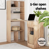 Artiss Computer Desk Bookshelf Drawer Cabinet Oak 120CM FURNI-B-WM120-WD-AB