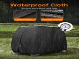 Heavy Duty 420D Oxford Golf Cart Cover with PU Coating, Waterproof Windproof UV-Resistant Storage V1341-ZY-CCG3UJ8K-F-420D