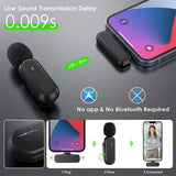 Wireless Lapel Microphone Lavalier Mics with Charging Case for Type-C Interface V1263-JX-7086