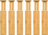 Adjustable Bamboo Drawer Dividers, Expandable Drawer Organizer for Kitchen, Bedroom, Bathroom, V1258-DP02-C-1091