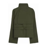Women'S Cropped Trench Coat Double Breasted Short Jacket High Collar Fall Winter Coats Trendy Outfit V1370-AZ4-10427
