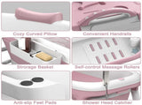 CARLA HOME Foldable Bathtub Adult - Collapsible Soaking Tub - Pink - Folding Bathub LSB-36496