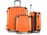 Wanderlite 20-24-28 Inch 3Set with TSA Lock Spinner Carry On Hard Shell Travel Suitcase LUG-ABS-CLA-3SET-OR