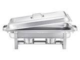 8 Qt 2 Pack Rectangle Chafing Dish Buffet Set Fullsize Pan Stainless Steel V952-ZFXBXGSTGK2J9NBC2V0