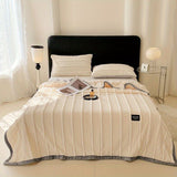 A-Class Rabbit Fur Blanket Soft Blanket Home Decor Blanket Comfortable Blanket - Khaki - Size S V1347-114-74591-KHK-S150-200CM