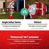 Jingle Jollys Christmas Inflatable Candy Pole 2.4M Illuminated Decorations XMAS-INF-CANDY-8FT