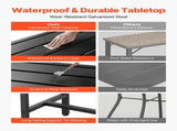 Outdoor Bar Table, 120 x 37.5 cm Patio Bar Table, Waterproof Top & Sturdy Metal Frame, Rectangle V952-ZFLTJBZFX4720NCC7001V0