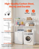 VEVOR Over Washer and Dryer Storage Shelf Two Row 4 Tiers Washer Rack White V952-LDXYJZJTJK2PMAVZ2001V0