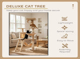 CARLA HOME 141cm Cat Tree Tower for Indoor Cats with Plush Perch, Ladder, Sisal Scratching Posts, LSB-36382