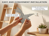 4 Pack Hummingbird Wall Art Decor, Metal Construction, Easy to Install, for Garden Fence Backyard V1369-AZ3-W-12326