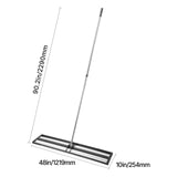 254 x 1219 mm Lawn Leveling Rake with 2130 mm Adjustable Handle for Yard Garden V952-CPPZPEKGLK10BJFKJV0