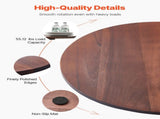 61 cm Wood Lazy Susan Turntable, 360&deg Rotation Round Clear Tabletop Rotating Tray, Acacia Wood V952-CZZP24YCMZHTGZT37V0