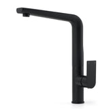 WELS Matte Black Round Kitchen Mixer Sink Tap Swivel Laundry Faucet Spout NEW V1233-KRF501B