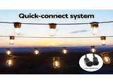 17m Solar Festoon Lights Outdoor LED String Light Christmas Party Decor 2pcs LIGHT-B-SOLAR-S14-15-WWX2