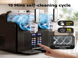 Devanti Slushie Machine 4L Dual Tanks Frozen Drink Ice Cream Maker SLS-CR03-2LX2-BK