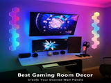 6 Pack Hexagon LED Wall Lights, Smart RGB Honeycomb Lights with APP & Voice Control, Music Sync V1188-MS-309-022