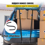 VEVOR Rubber Bungee Cords, 53 Pack55.34cmLong, Weatherproof Natural Rubber Tie Down Straps with V952-PBTCFSDYC2150HMN0V0
