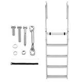 Retractable Dock Ladder, 5 Steps, Aluminum Alloy Pontoon Boat Swim Ladder, with Non-Slip Wide Steps, V952-MTZTSSSWPJ356MH3V001V0