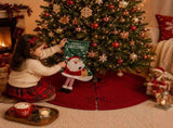 Knitted Christmas Tree Skirt & Santa Stocking Combo Set Festive Holiday Home Decor Reusable Xmas V888-ELOSUNG54465