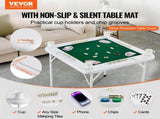 Mahjong Table, 4 Player Folding Domino Table with Wear-Resistant Green Tabletop, Portable Square V952-SDMJZBSWZDMJOF0ZJV0