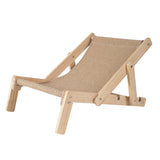 Adjustable Wooden Cat Lounge Chair - Comfortable Woven Hammock for Cats V888-ELOSUNG10733