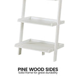 Sarantino Aster 5-Tier Ladder Shelf - White LDS-107-17-WH